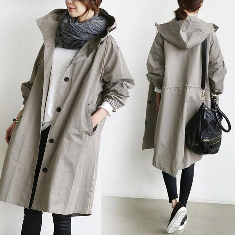 EleganCoat Women's Long Trench Coat Jacket — Stylish Fall Layer