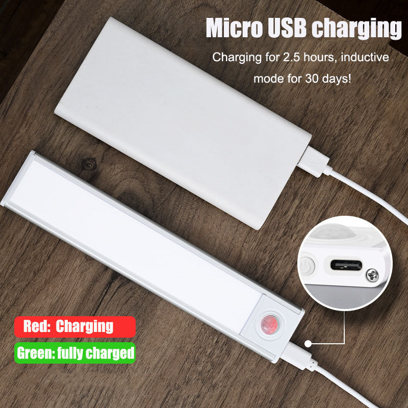 3-in-1-ultradünne kabellose LED-Schrankleuchte – Bewegungssensor, per USB aufladbar