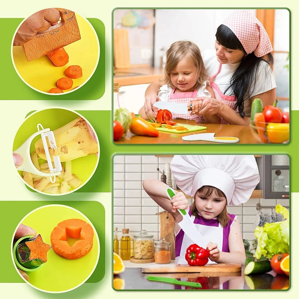 Ensemble de cuisine sécurisé LittleChef pour enfants — Ustensiles de cuisine amusants