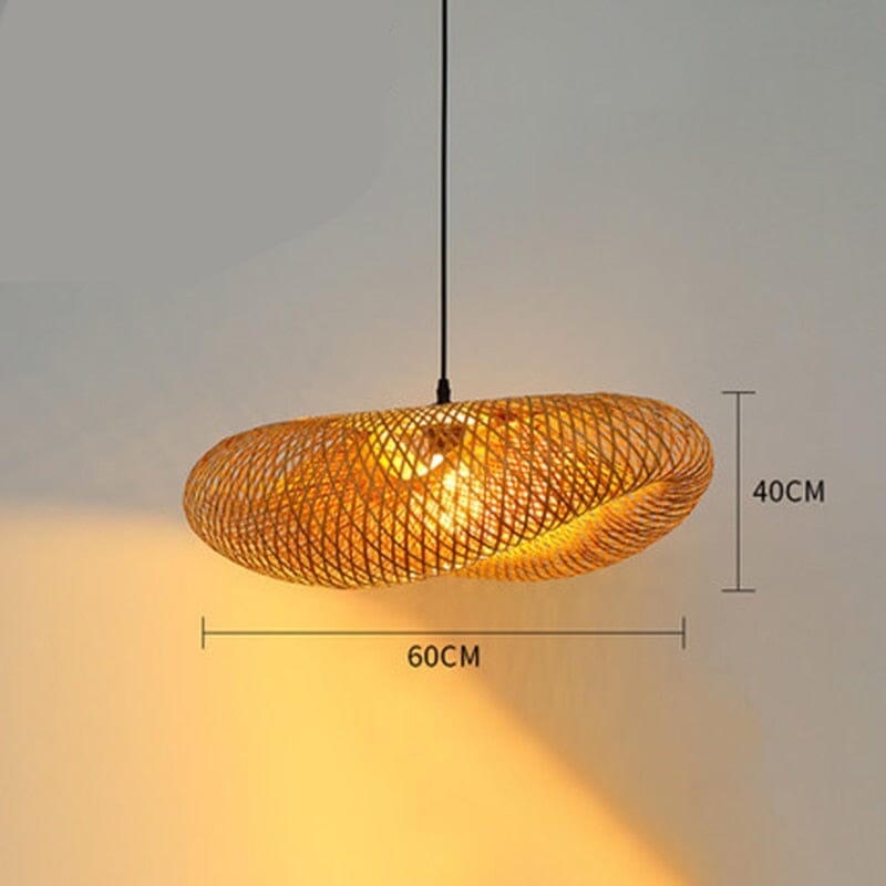 Russel retro hanglamp van bamboe - moderne hanglamp