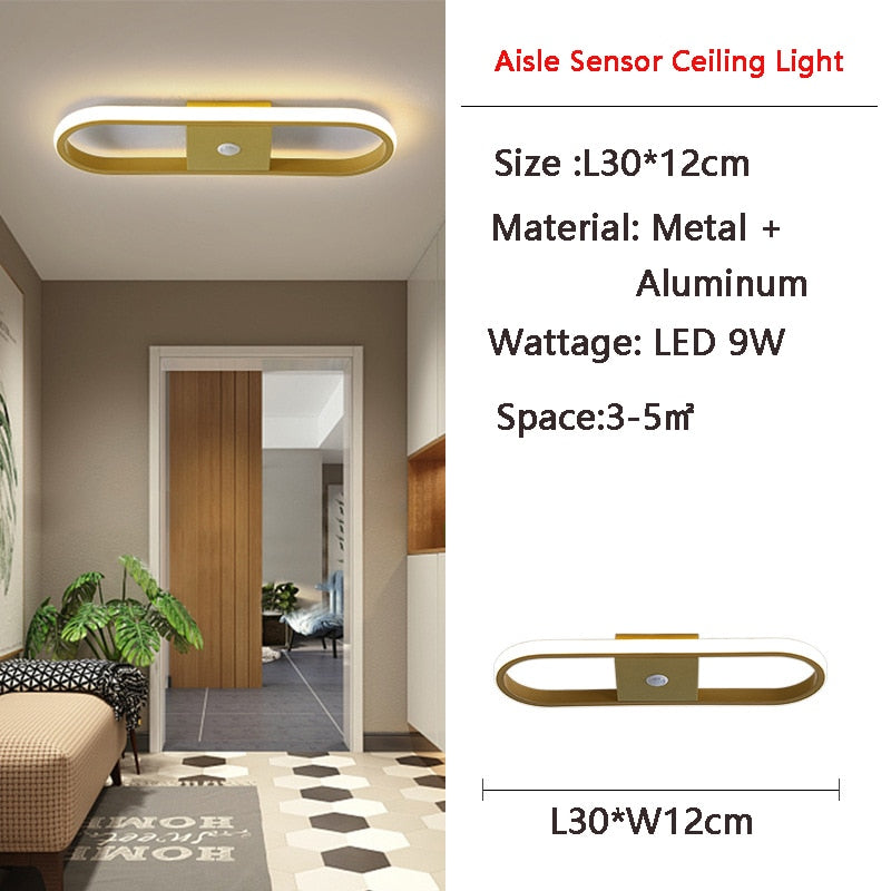Plafonnier LED PIR à détection de mouvement — éclairage automatique