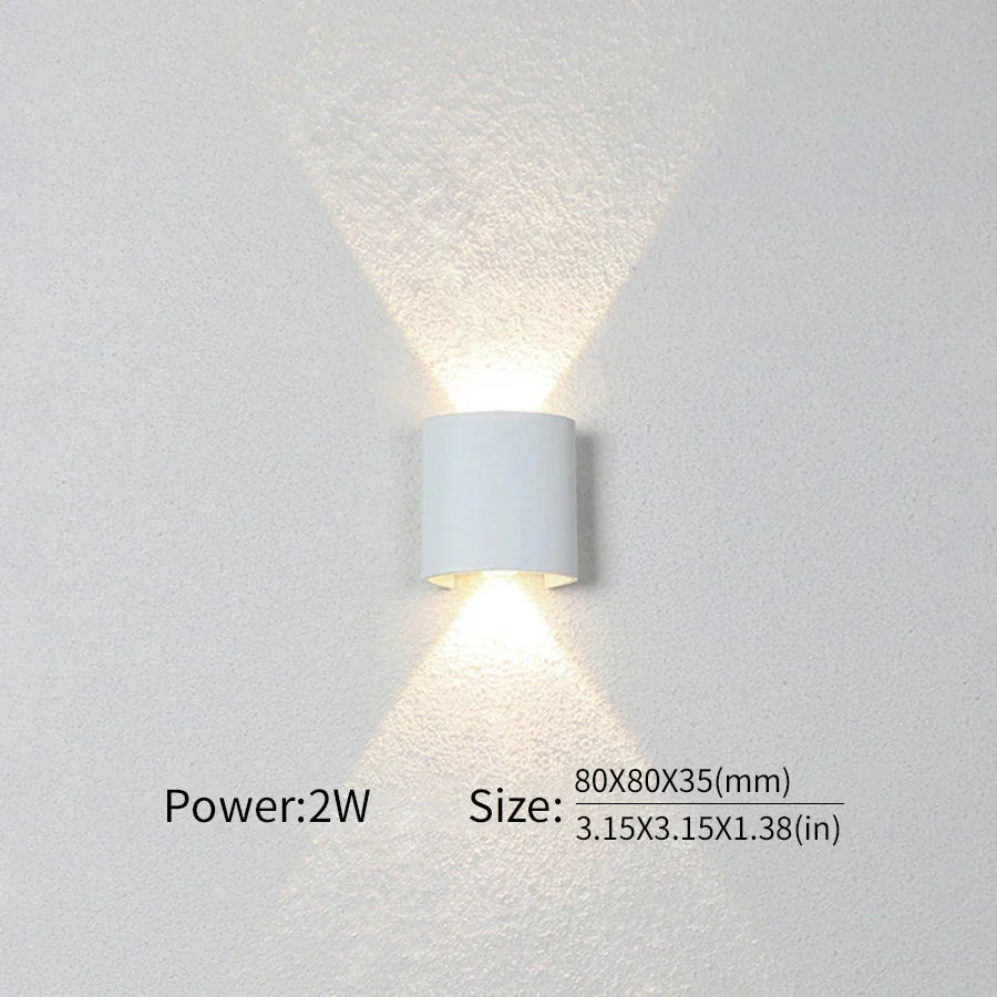 Applique murale LED moderne étanche, options de 2W à 10W
