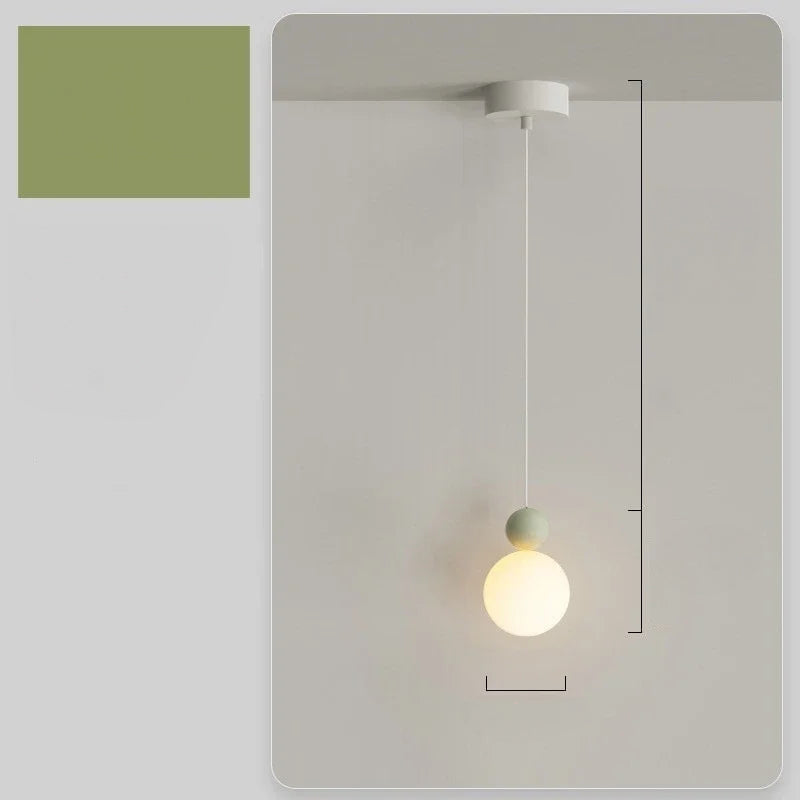 Nordic Light Scandinavian LED Pendant Lamp — Milky White Globe
