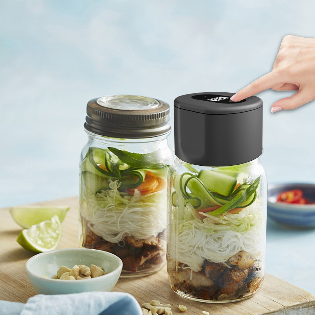 Premium Electric Mason Jar Vacuum Sealer Kit — Airtight Seal