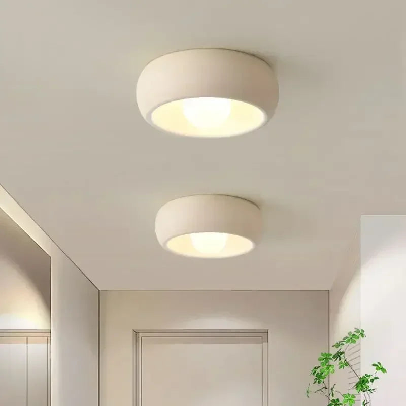 Kairoa Circular Ceiling Light With LED Illumination In Minimal Japanese Wabi-Sabi Style