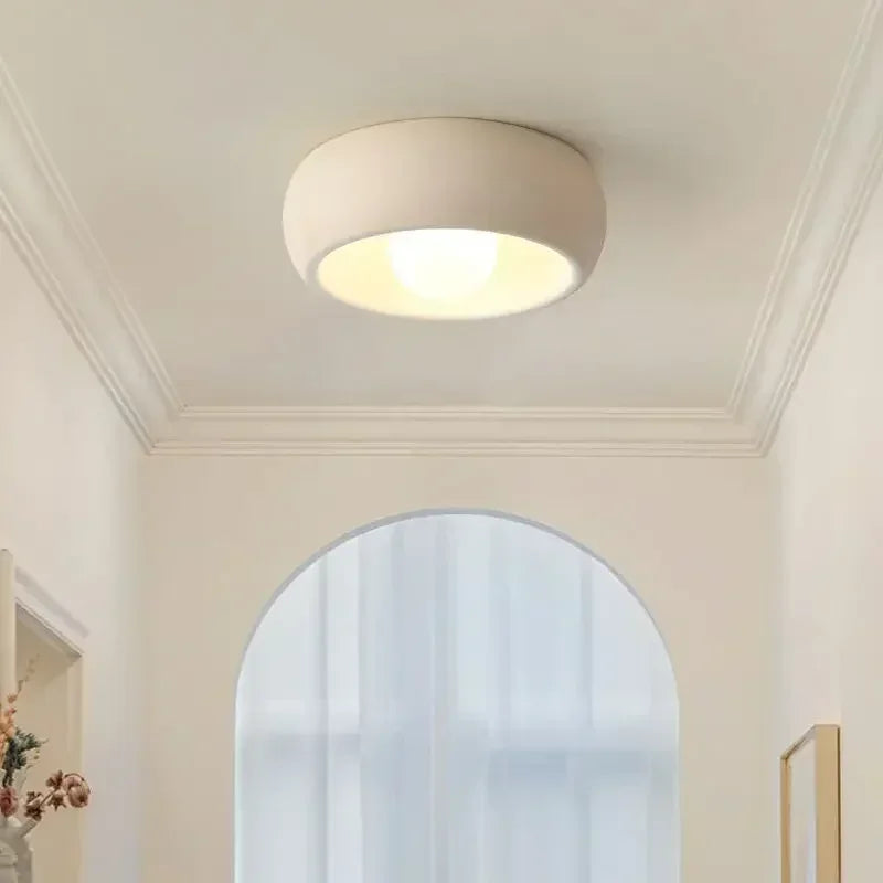 Kairoa Circular Ceiling Light With LED Illumination In Minimal Japanese Wabi-Sabi Style