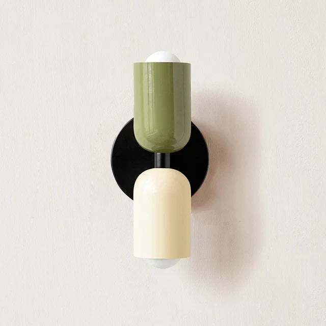 Applique da parete nordica minimalista a doppia luce — illuminazione verso l'alto e verso il basso