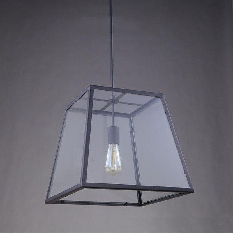 AeroLoft Glass Pendant Fixtures With Rust-Proof Iron Frame