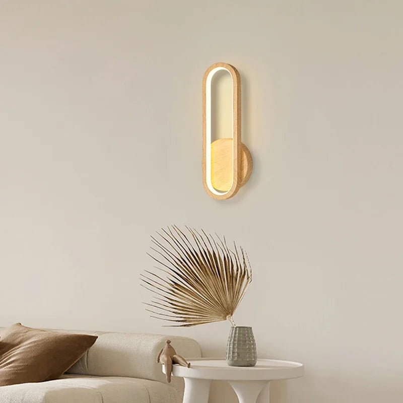 Fernwood Wooden Wall Light With Warm Glow For Natural Accent