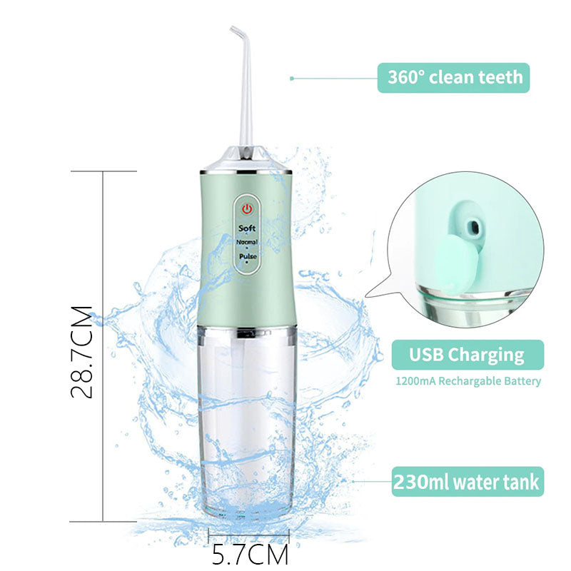 Hydropulseur dentaire sans fil - irrigateur portable rechargeable pour un nettoyage en profondeur