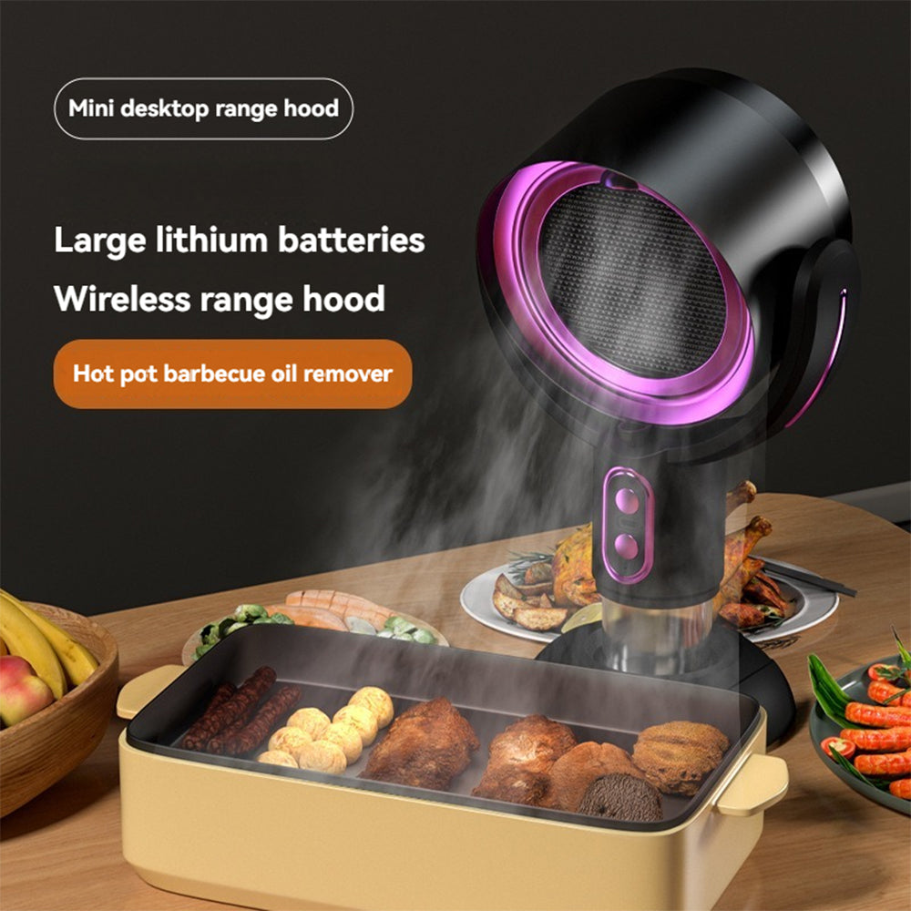 Ventilatore portatile purificatore d’aria per il fumo — potente, ricaricabile tramite USB