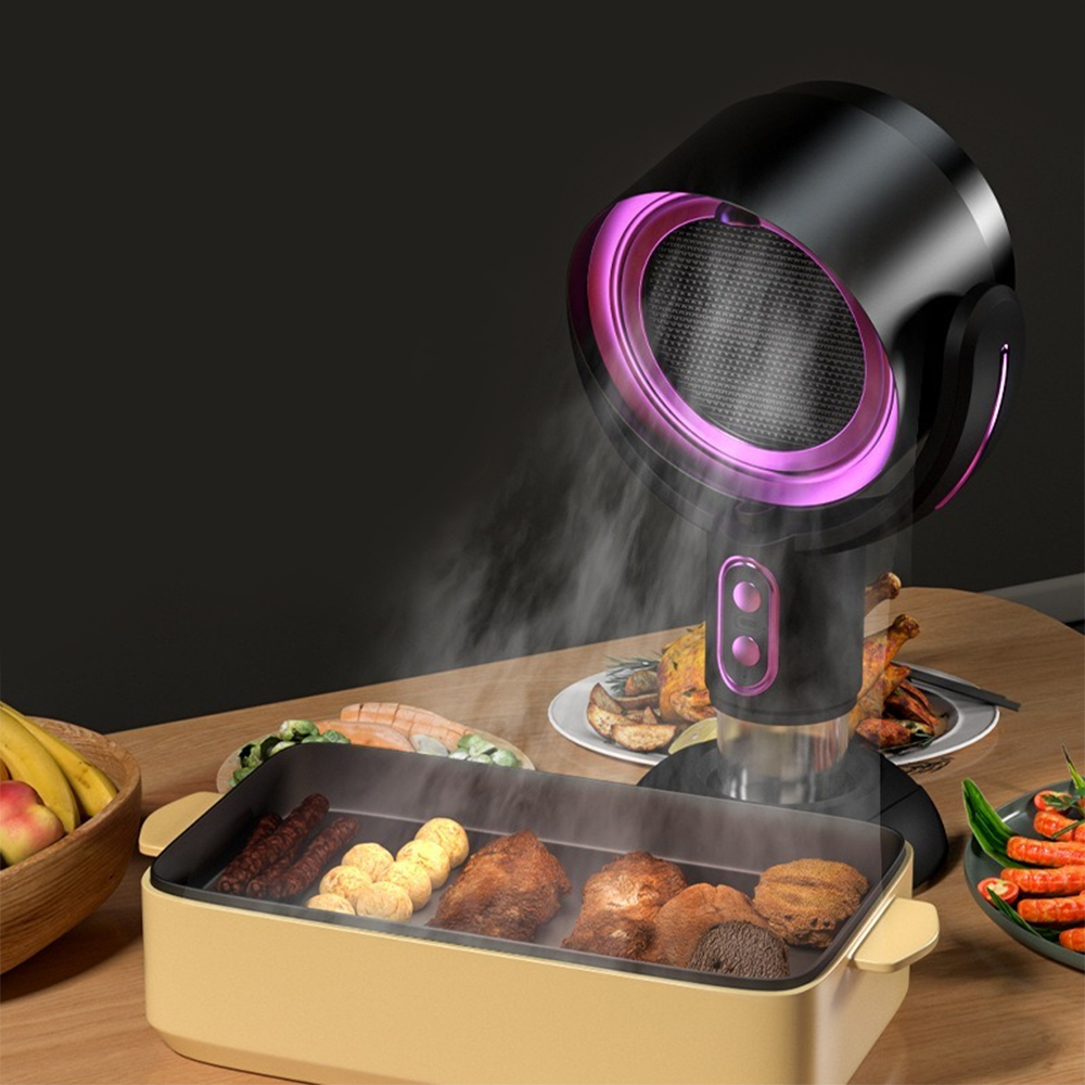 Ventilatore portatile purificatore d’aria per il fumo — potente, ricaricabile tramite USB
