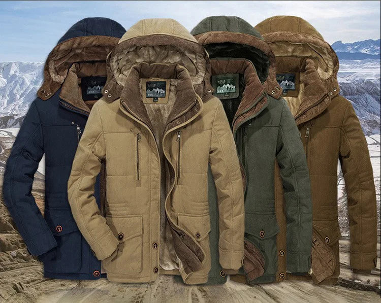 ArdentVale Men’s Winter Parka — Soft Interior Lining, Plush Warmth Design