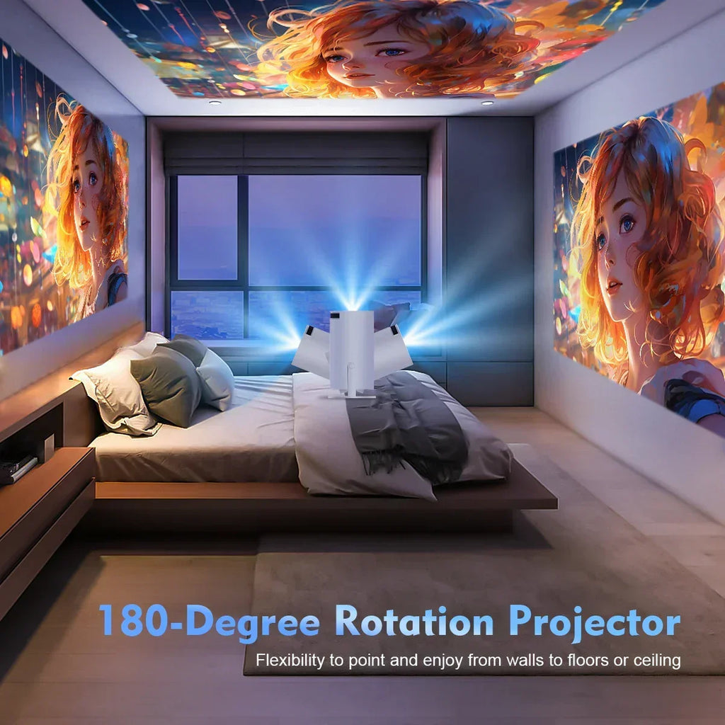 Projecteur de cinéma maison avec écran de 130 pouces et prise en charge de la 4K