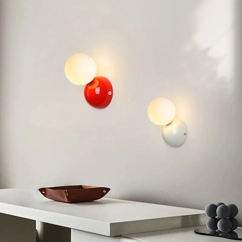 Quorra Cream Finish Wall Light With Frosted Glass Shade