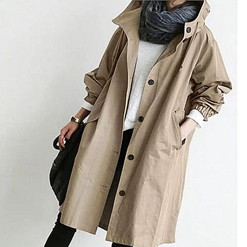 EleganCoat Women's Long Trench Coat Jacket — Stylish Fall Layer
