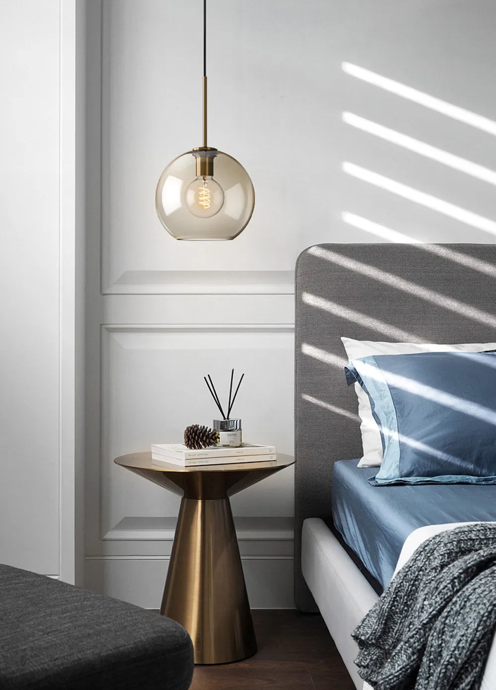Industriële Nordic hanglamp van glas en led - modern luxearmatuur