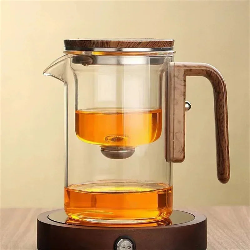 TeaMagnet tekjele i glass — separat tesil for enkel tebrygging