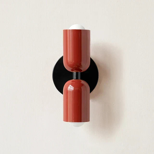 Applique da parete nordica minimalista a doppia luce — illuminazione verso l'alto e verso il basso
