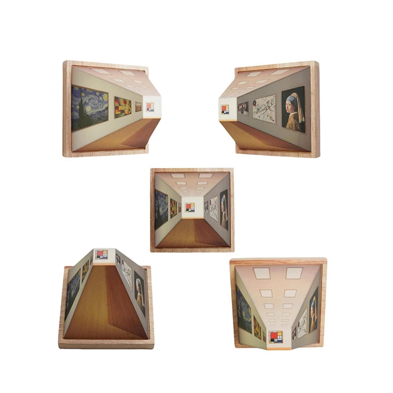 3D-Kunst-Nachtlicht mit bloßem Auge sichtbar — kreative hölzerne Wandleuchte