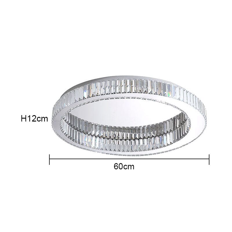 Lampe lustre circulaire en cristal Penelope - éclairage doux et romantique