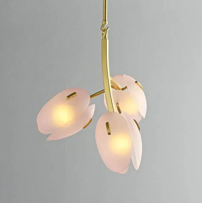 Nova Ceiling Light With Scandinavian Pink Tulip Glass Shade
