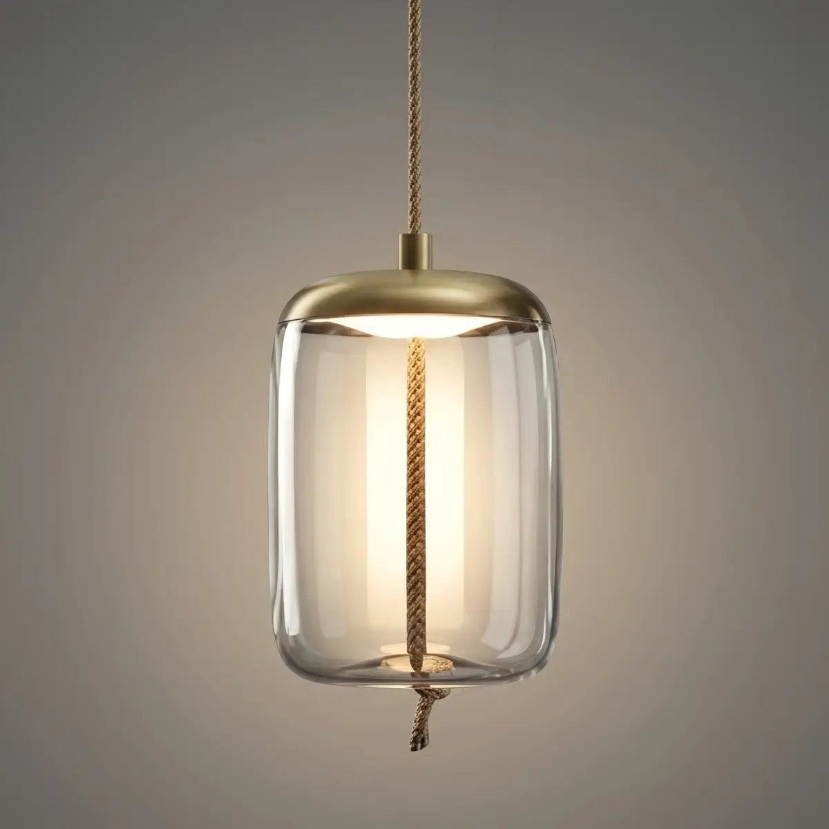 Modern Blue/Amber Pendant Light - Decorative Glass Geometric Living Room - Flindria