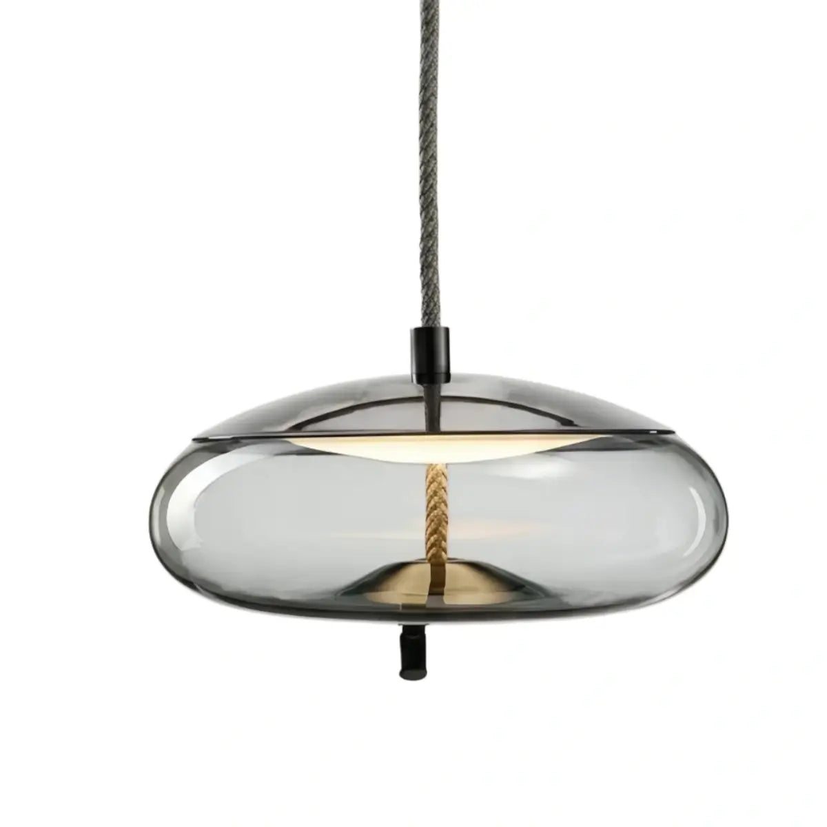 Modern Blue/Amber Pendant Light - Decorative Glass Geometric Living Room - Flindria