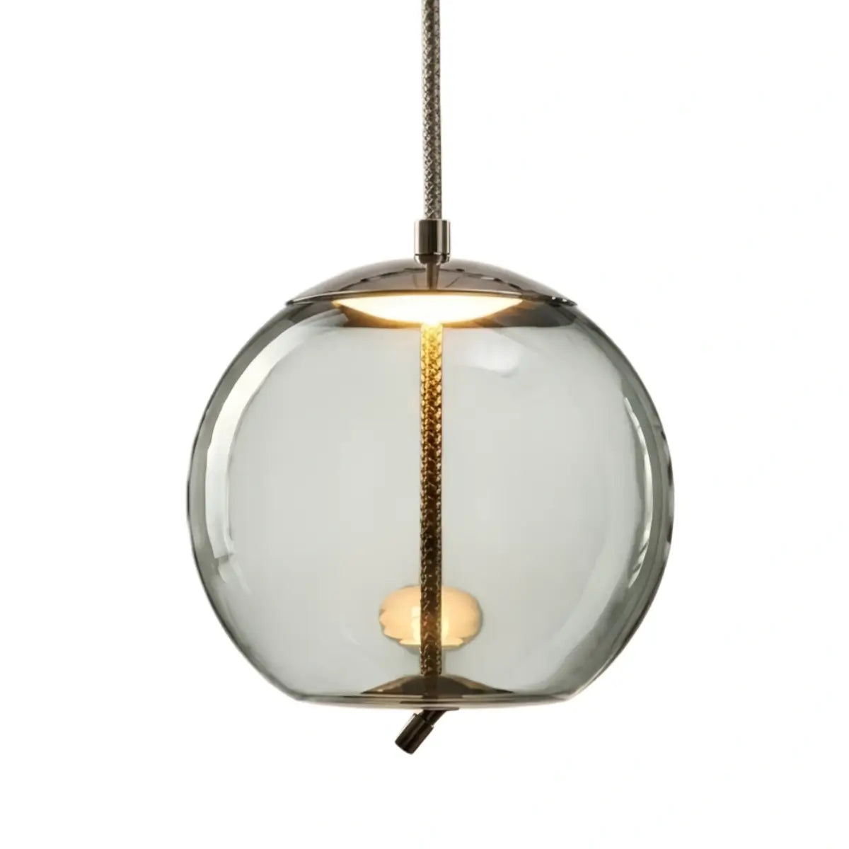 Modern Blue/Amber Pendant Light - Decorative Glass Geometric Living Room - Flindria