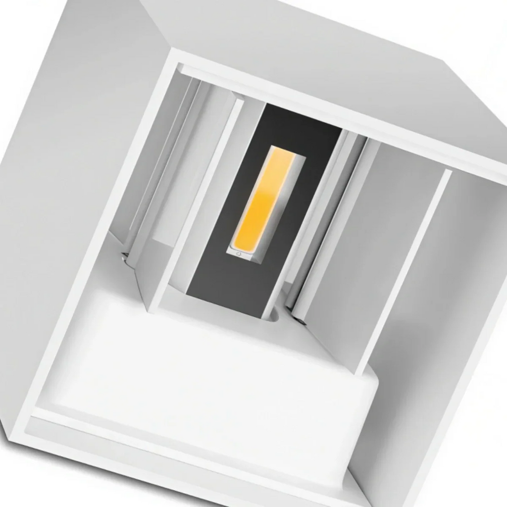 Modern Outdoor Wall Light - Metal Design in Black/White/Grey for Corridor - Flindria