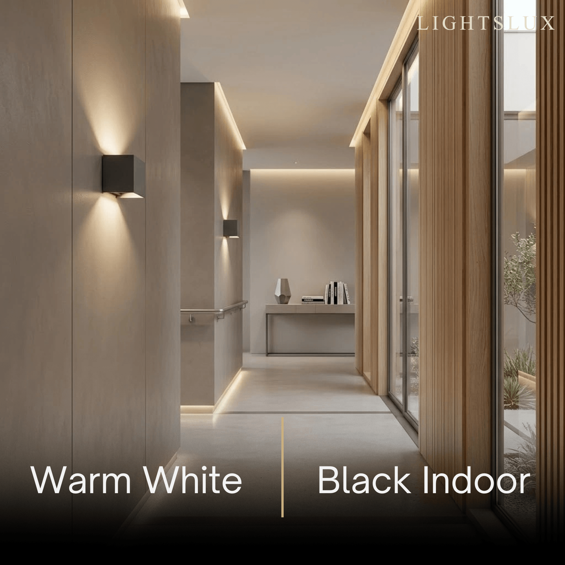 Modern Outdoor Wall Light - Metal Design in Black/White/Grey for Corridor - Flindria