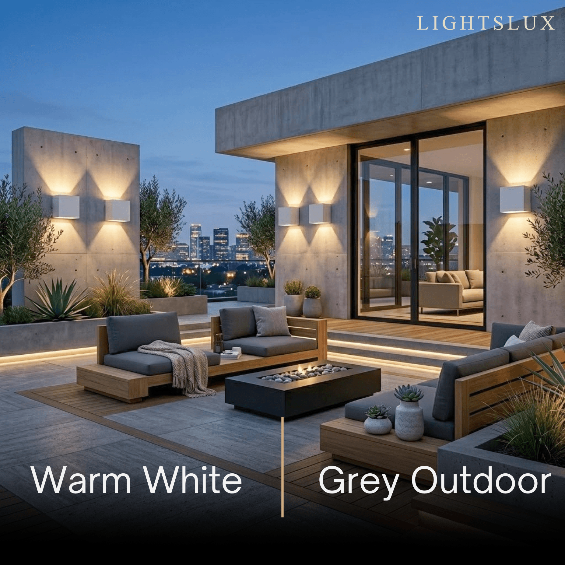 Modern Outdoor Wall Light - Metal Design in Black/White/Grey for Corridor - Flindria