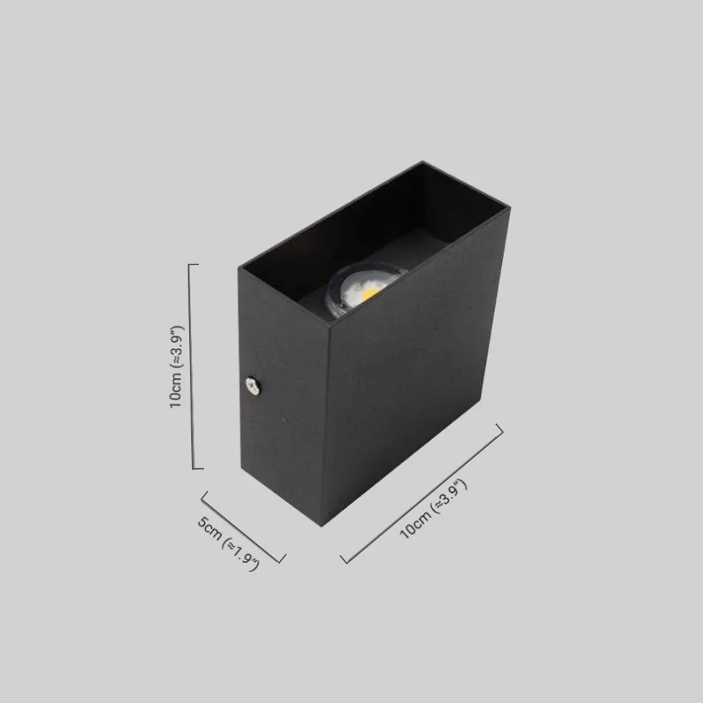 Modern Outdoor Wall Light - Metal Design in Black/White/Grey for Corridor - Flindria