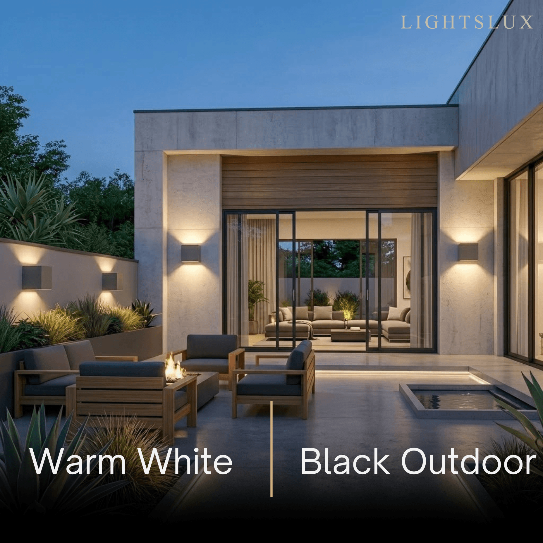 Modern Outdoor Wall Light - Metal Design in Black/White/Grey for Corridor - Flindria