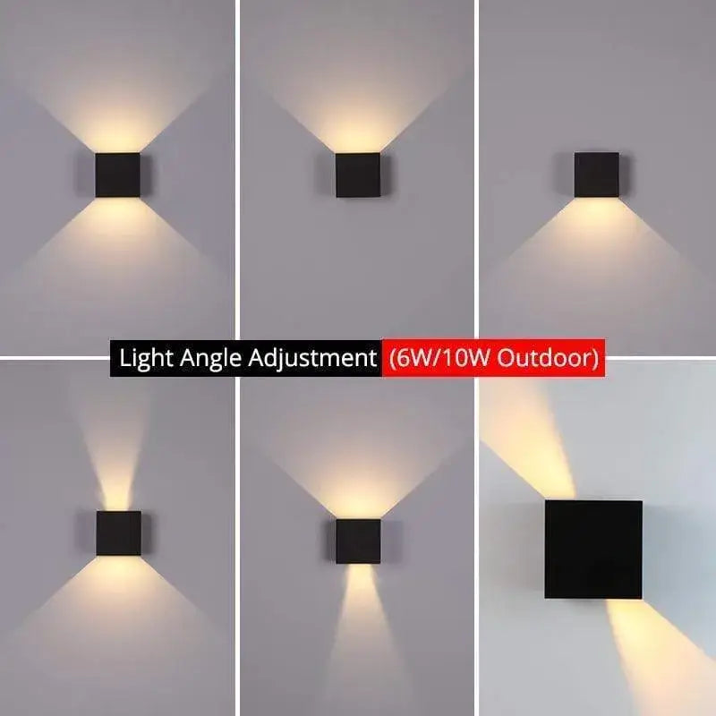 Modern Outdoor Wall Light - Metal Design in Black/White/Grey for Corridor - Flindria