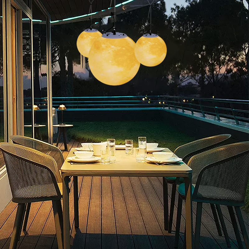 Nordic Solar Pendant Light - Waterproof Resin LED for Outdoor - Flindria