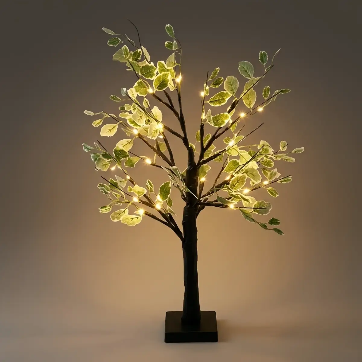 Současná černá stolní lampa – akrylátový strom do ložnice – Flindria