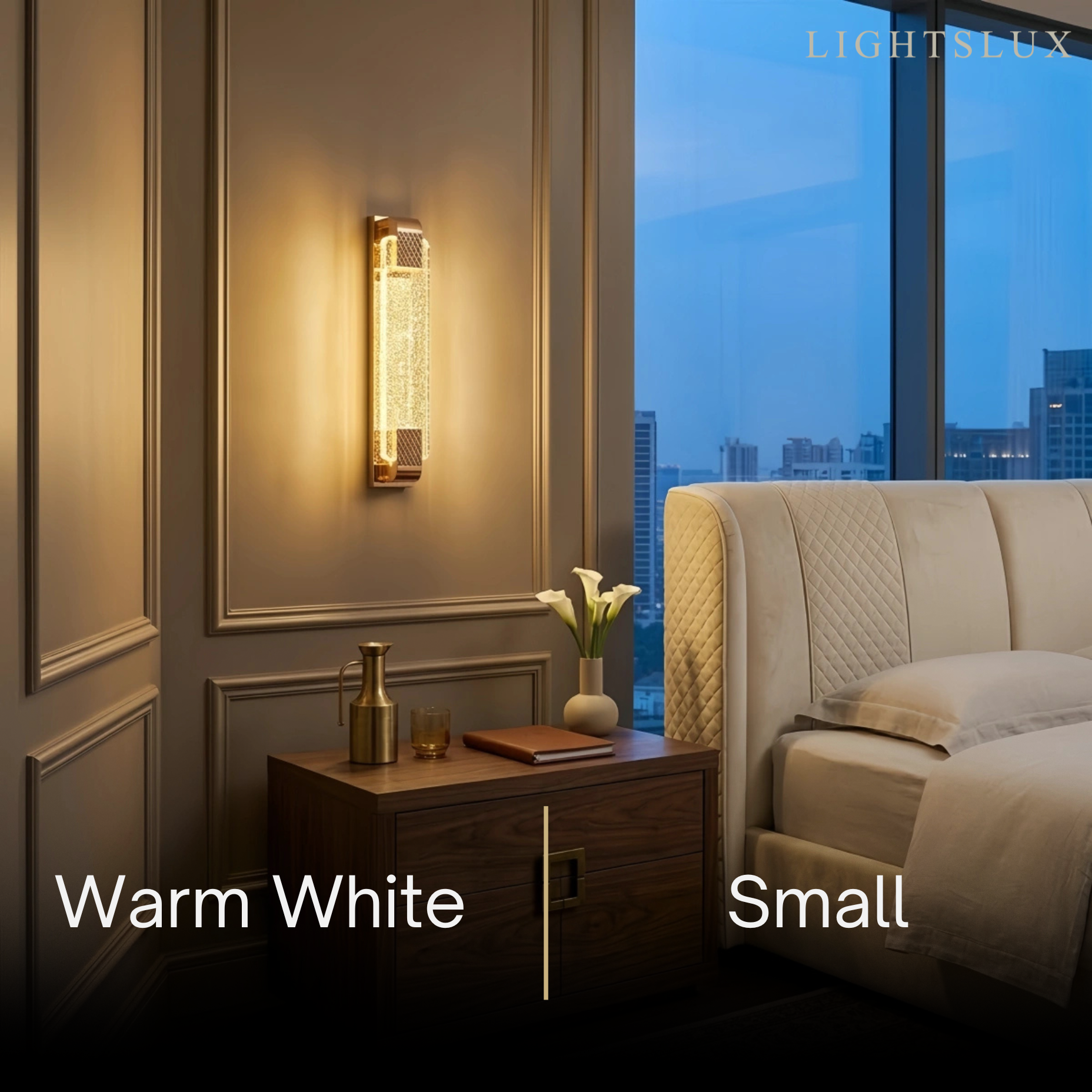 Modern Luxury Wall Lamp – Gold Crystal Rectangular Light for Living Room - Flindria