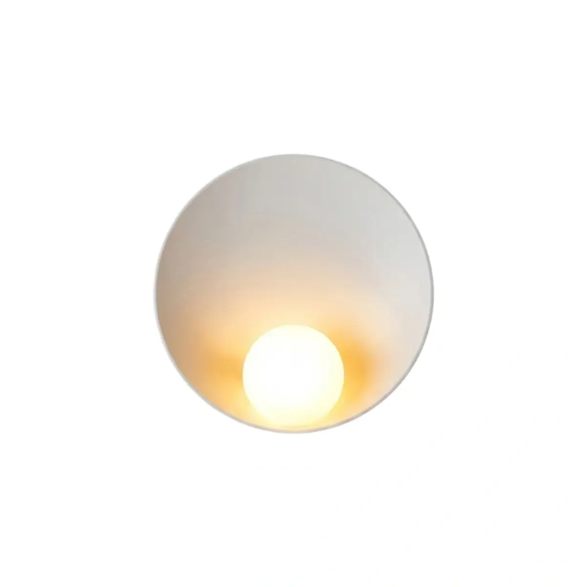 Minimalist Rustic Bowl Wall Lamp — Natural Resin & Metal with Warm Glow Bedroom - Flindria