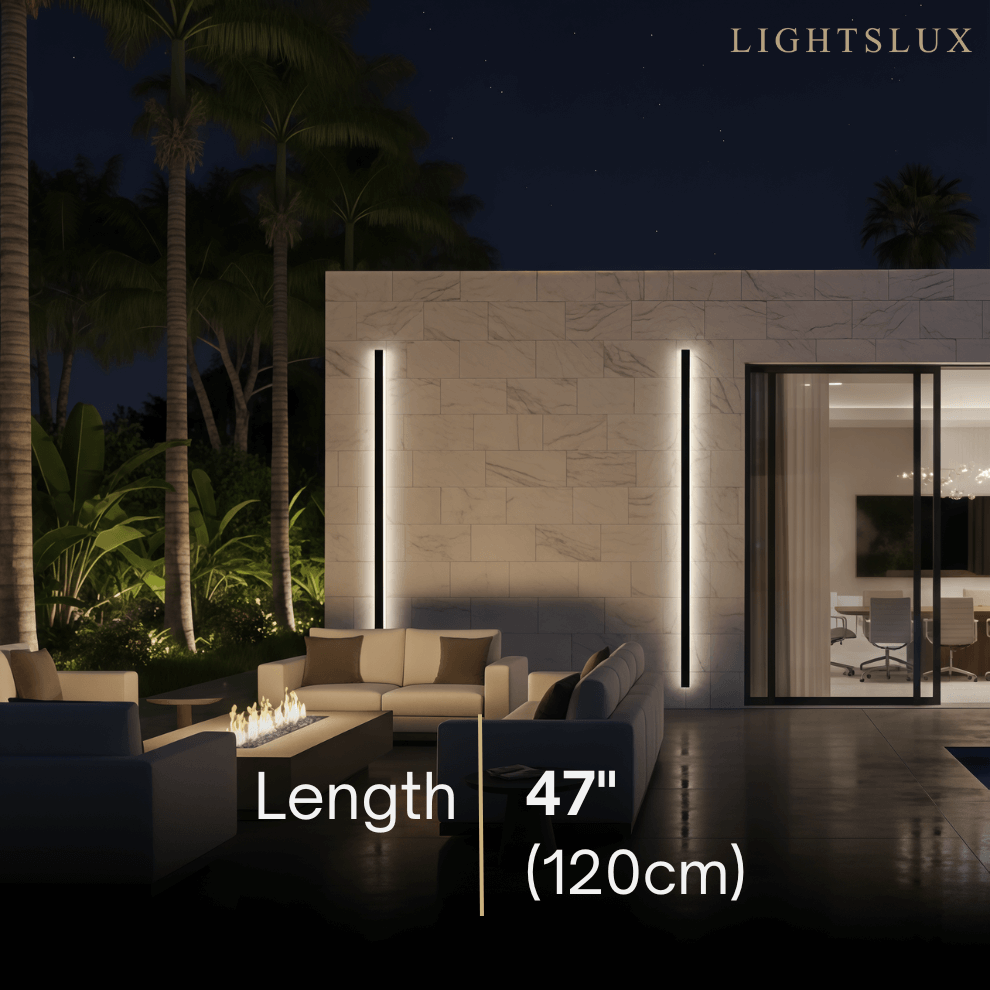 Modern Outdoor LED Wall Light with Sensor - in 8 Size for Outdoor - Flindria