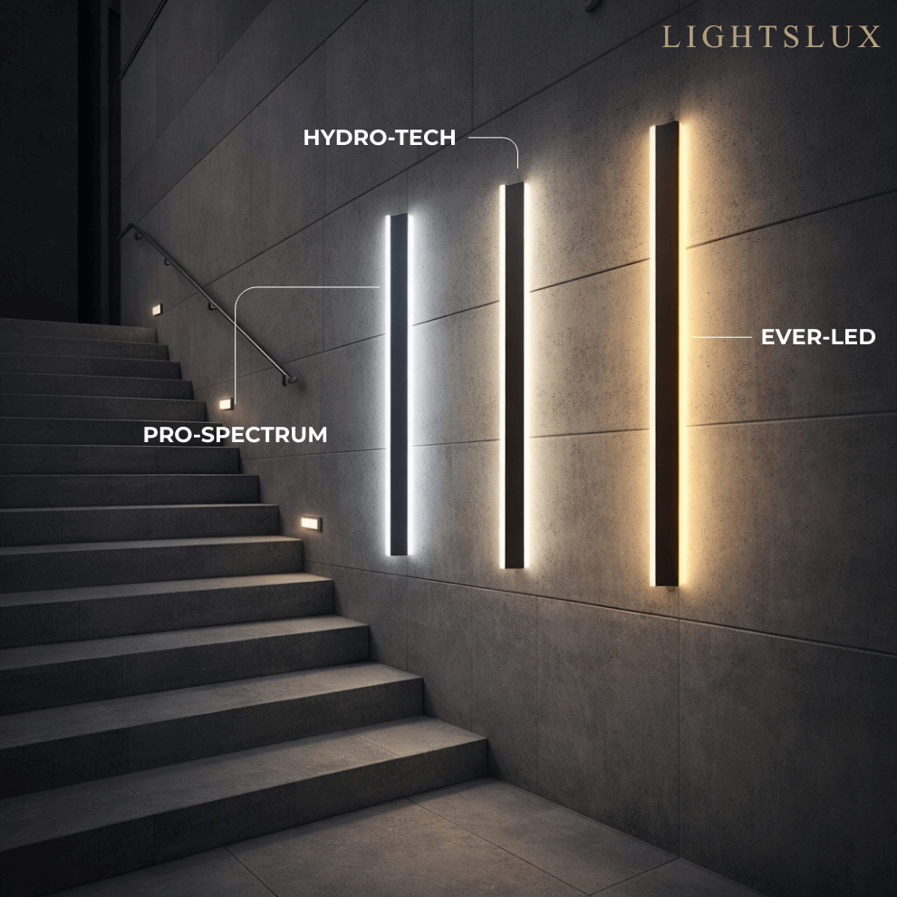 Modern Outdoor LED Wall Light with Sensor - in 8 Size for Outdoor - Flindria