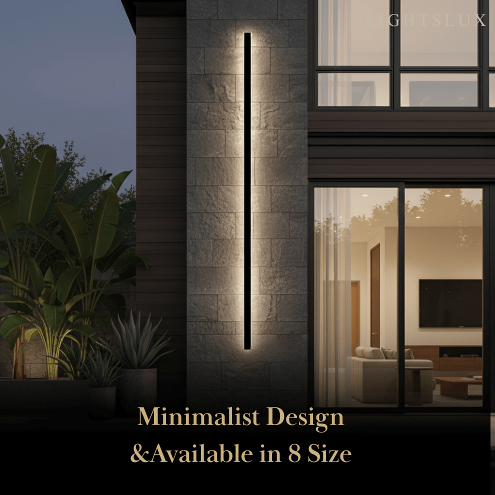 Modern Outdoor LED Wall Light with Sensor - in 8 Size for Outdoor - Flindria