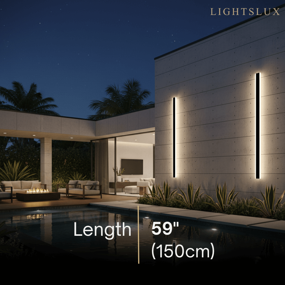 Modern Outdoor LED Wall Light with Sensor - in 8 Size for Outdoor - Flindria