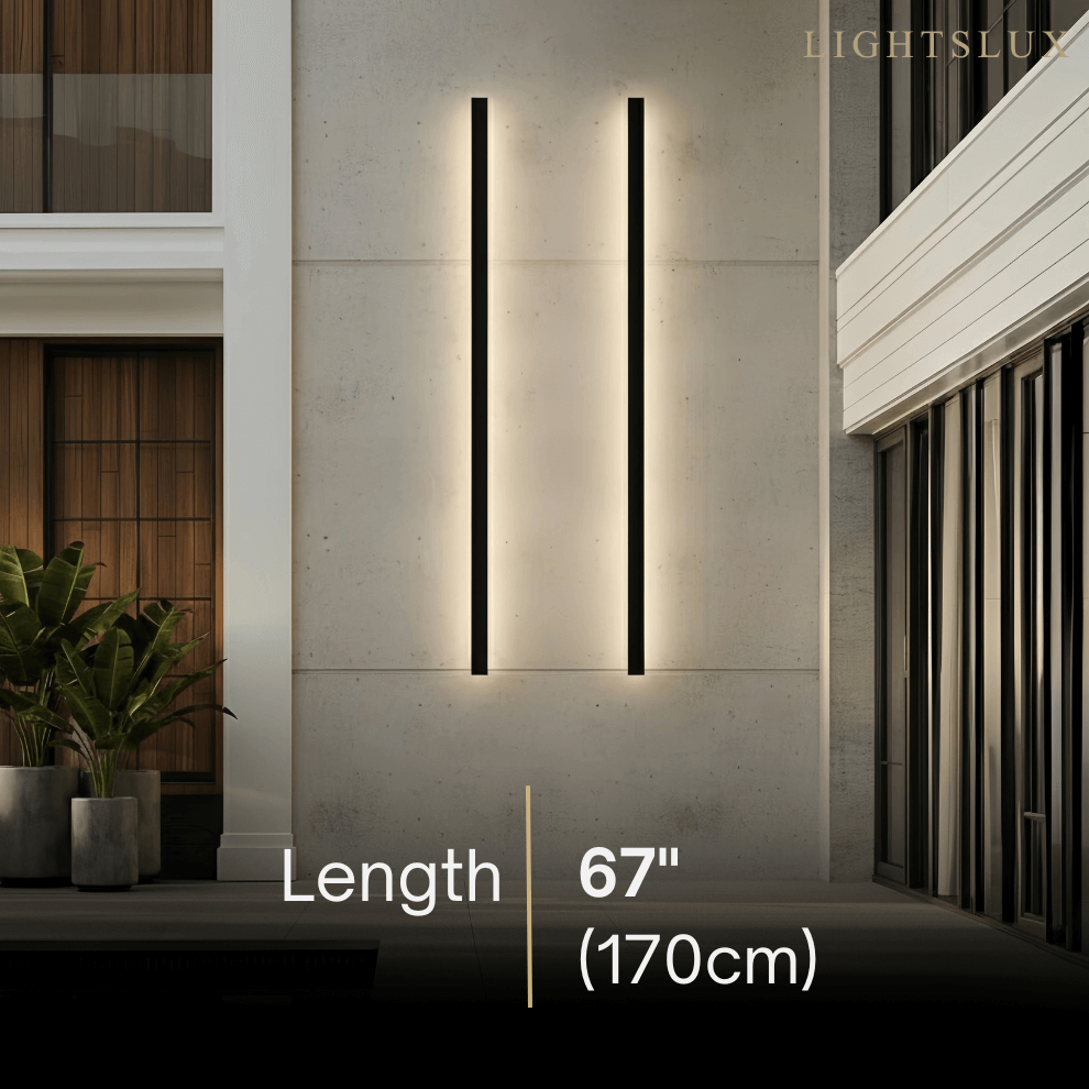Modern Outdoor LED Wall Light with Sensor - in 8 Size for Outdoor - Flindria
