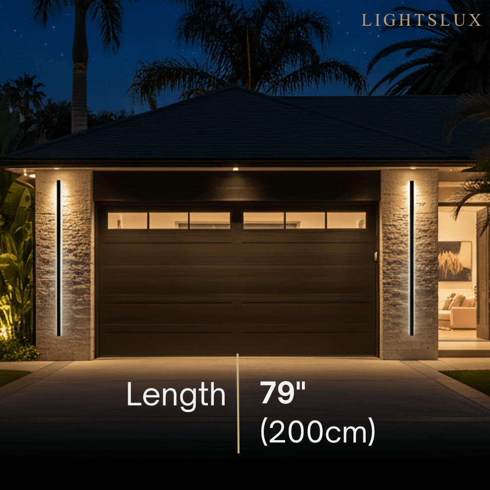 Modern Outdoor LED Wall Light with Sensor - in 8 Size for Outdoor - Flindria