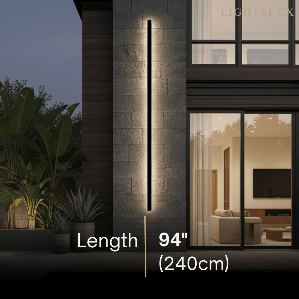 Modern Outdoor LED Wall Light with Sensor - in 8 Size for Outdoor - Flindria