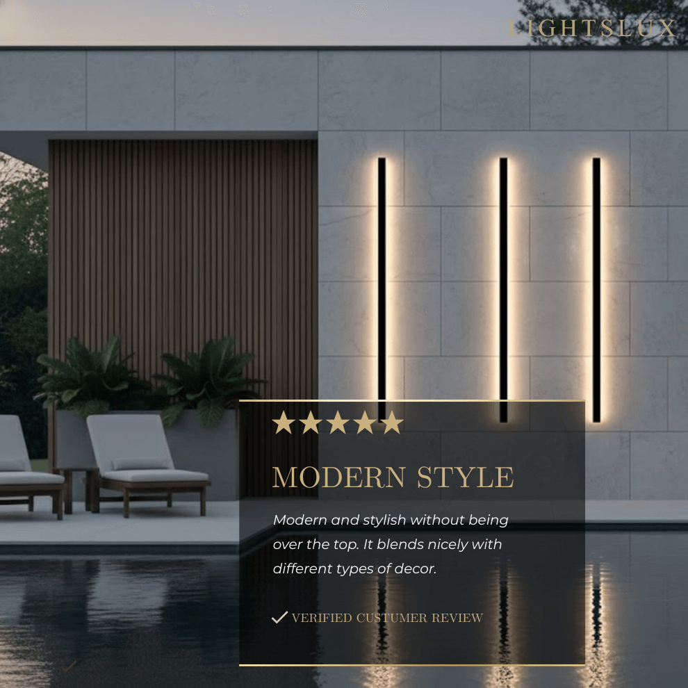 Modern Outdoor LED Wall Light with Sensor - in 8 Size for Outdoor - Flindria