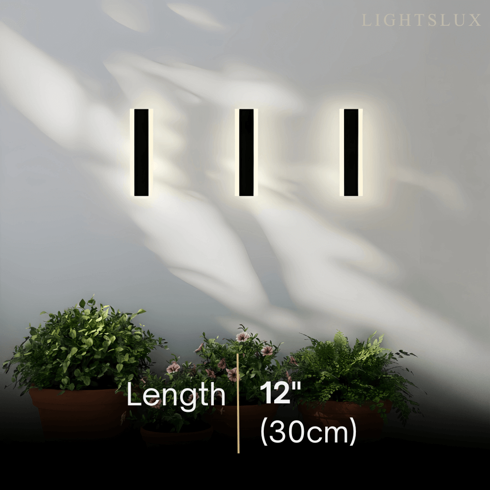 Modern Outdoor LED Wall Light with Sensor - in 8 Size for Outdoor - Flindria