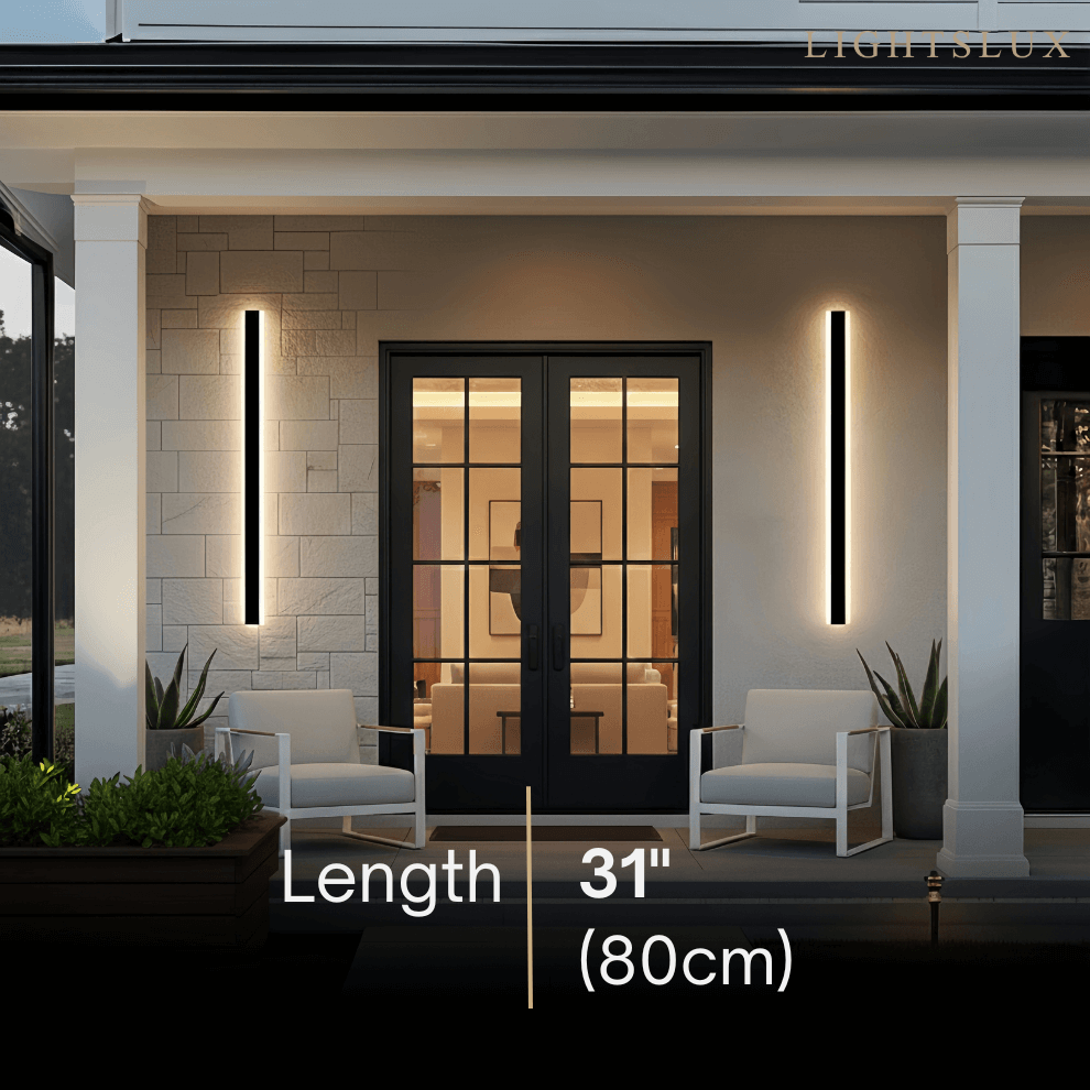 Modern Outdoor LED Wall Light with Sensor - in 8 Size for Outdoor - Flindria