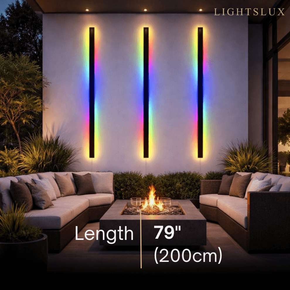 Modern Outdoor LED Wall Light (RGB) — Available in 8 Sizes - Flindria